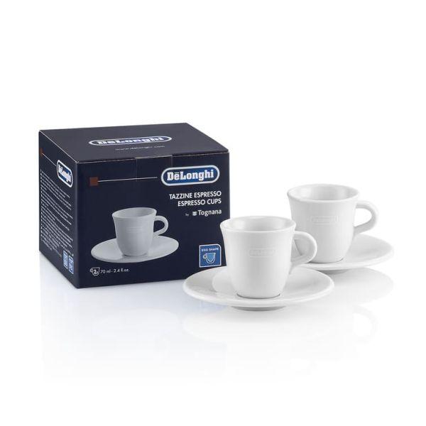 Набор чашек с блюдцем DeLonghi DLSC308 Espresso 2шт, 5513283721