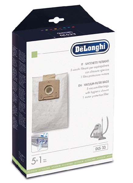Фильтр-мешки (5шт. + 1 микро-фильтр) DLS33 Delonghi, 5519110321