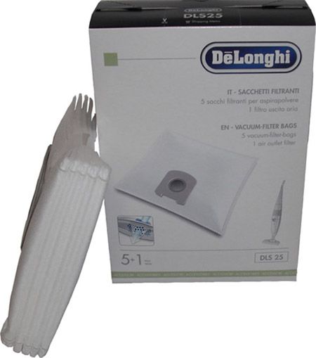 Фильтр-мешки (5шт. + 1 микро-фильтр) для пылесосов DLS25 Delonghi, 5519210241