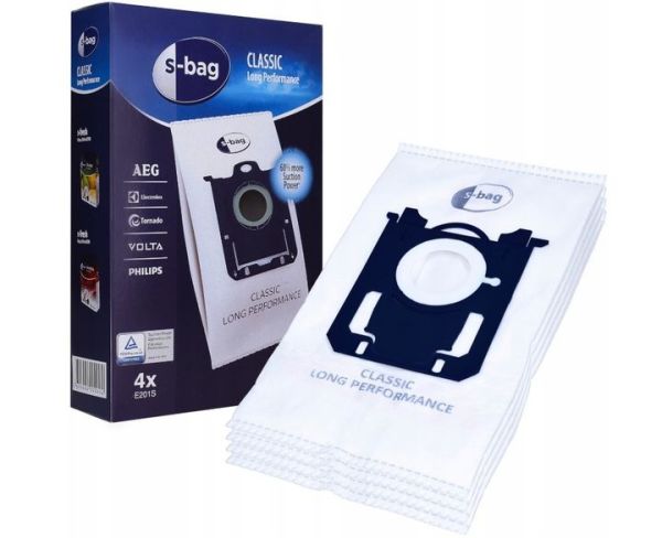 Комплект мешков (4шт) E201S S-BAG Classic Long Performance для пылесоса Electrolux, 900168458