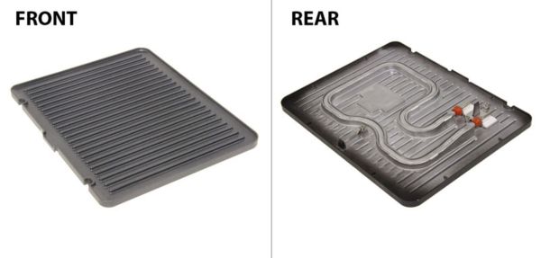 Нижня рифлена пластина для електрогрилю Delonghi, Braun, AS00002615