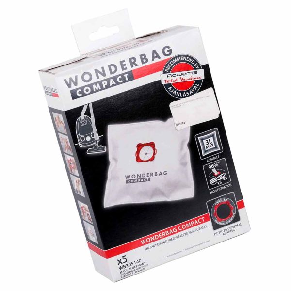 Набір мішків (5шт) Wonderbag Compact для пилососу Rowenta WB305140 (WB305120)