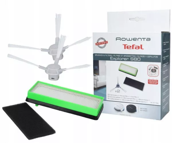 Комплект фільтрів з щітками для роботів-пилососів Serie 80/120 Rowenta, Tefal, ZR177002