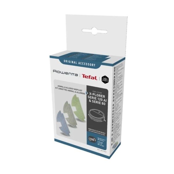 Салфетки из микрофибры (3шт) для робота-пылесоса Serie 120 Rowenta, ZR177007