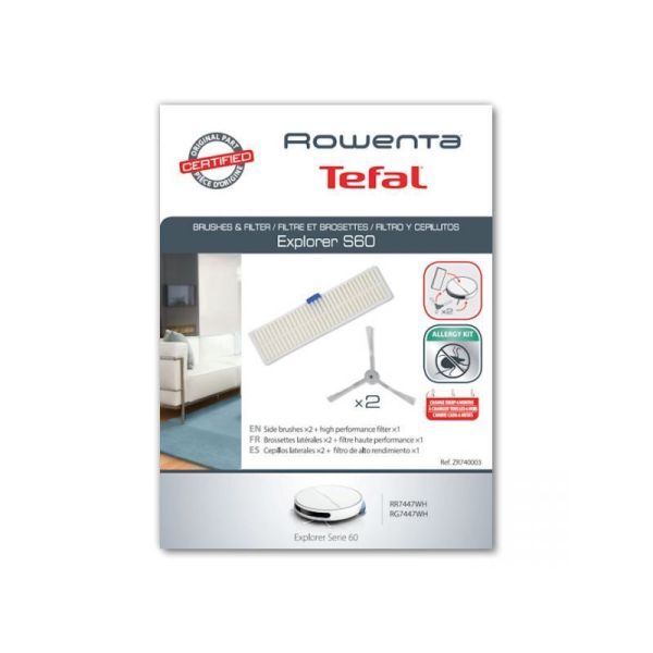 Комплект щеток и фильтра для робота пылососа Explorer Serie 60 Rowenta, ZR740003